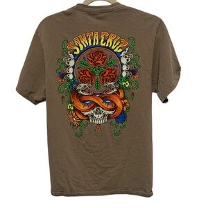 Santa Cruz Snakes Skulls Graphics Short Sleeve Shirt